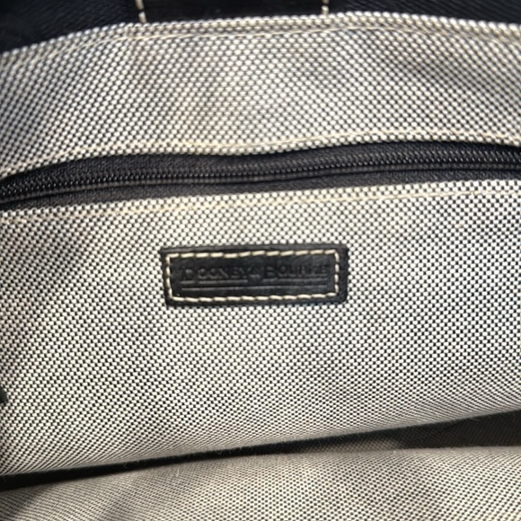 Dooney & Bourke Bag Black Tote EUC w White Stitching - Picture 8 of 11